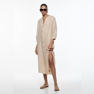 Linen Tunic Dress NWT Zara